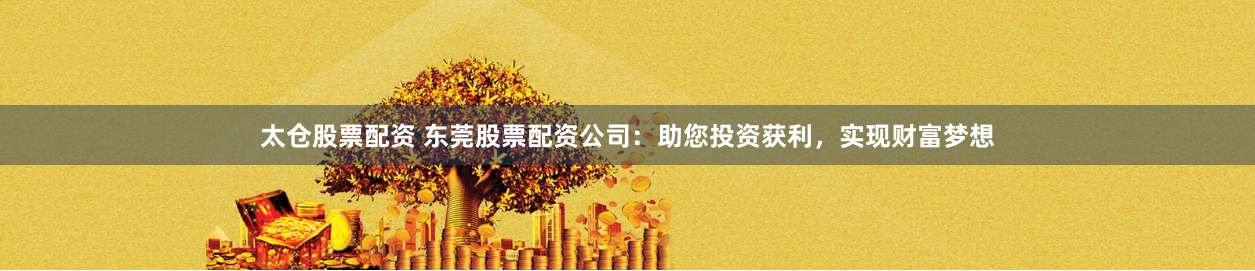 太仓股票配资 东莞股票配资公司：助您投资获利，实现财富梦想